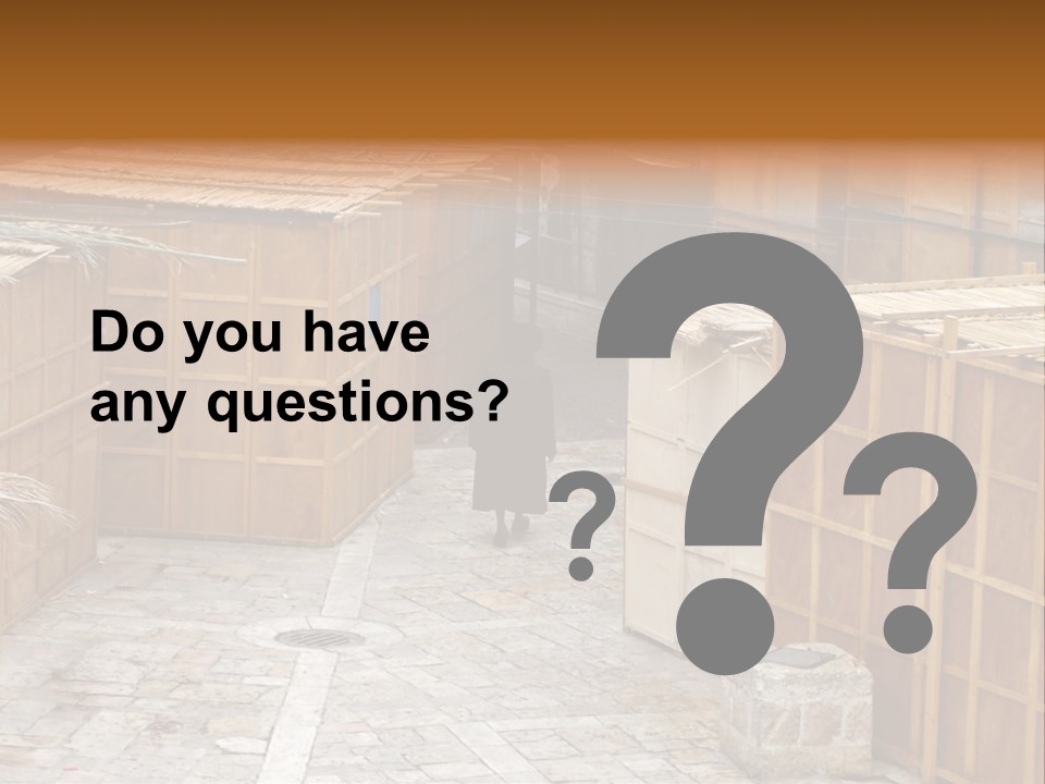 A Man Walking Through A Group Of Wooden Crates PowerPoint Template