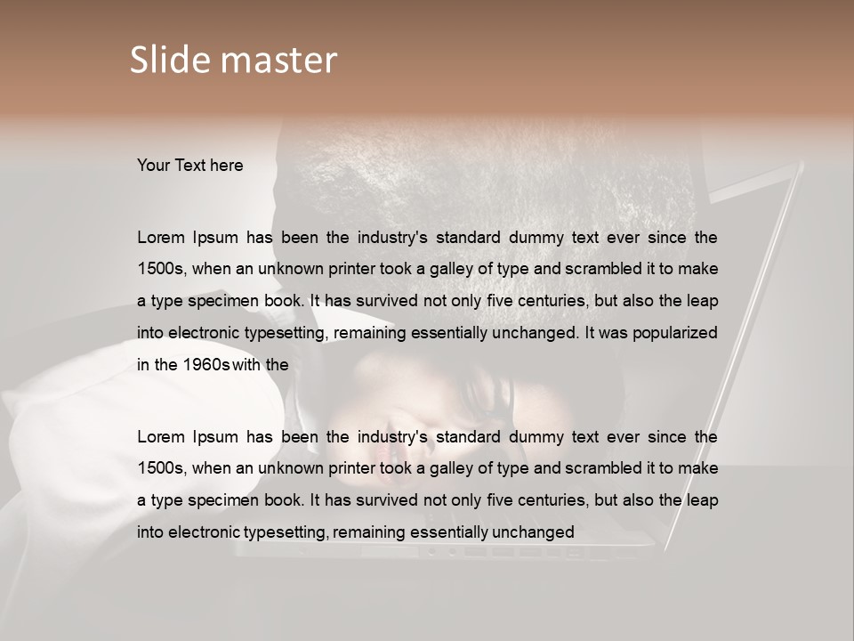 Tension Woman Work PowerPoint Template