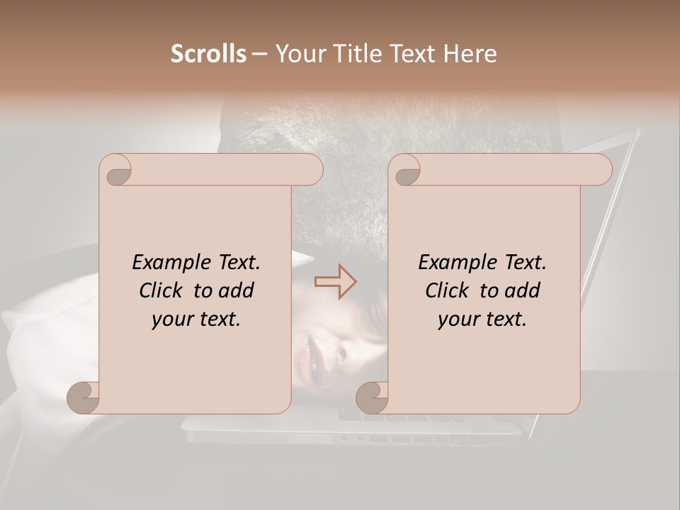 Tension Woman Work PowerPoint Template
