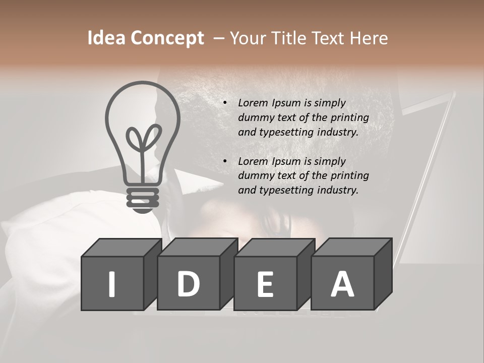 Tension Woman Work PowerPoint Template