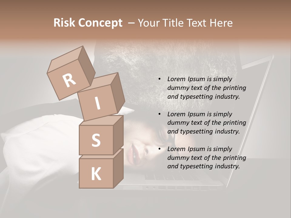 Tension Woman Work PowerPoint Template