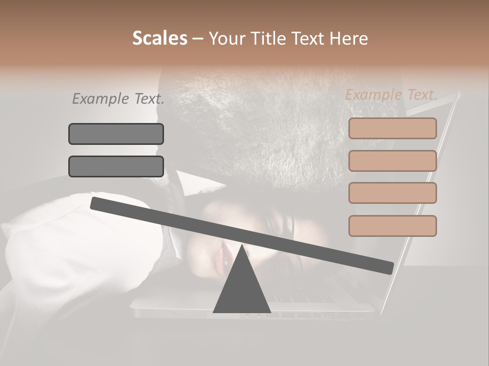 Tension Woman Work PowerPoint Template