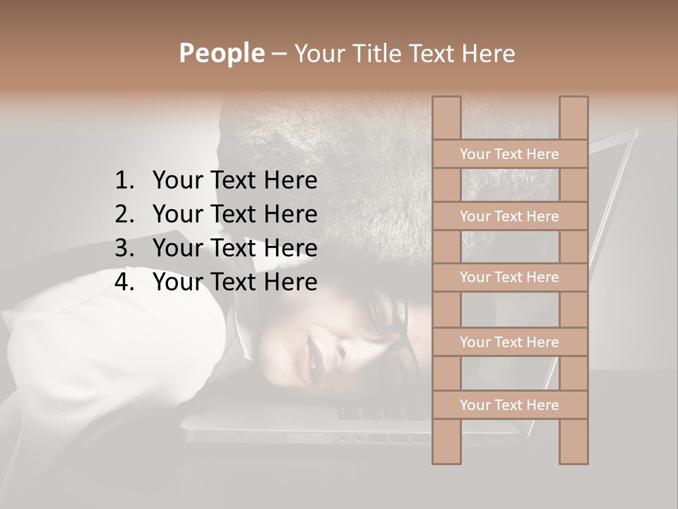 Tension Woman Work PowerPoint Template