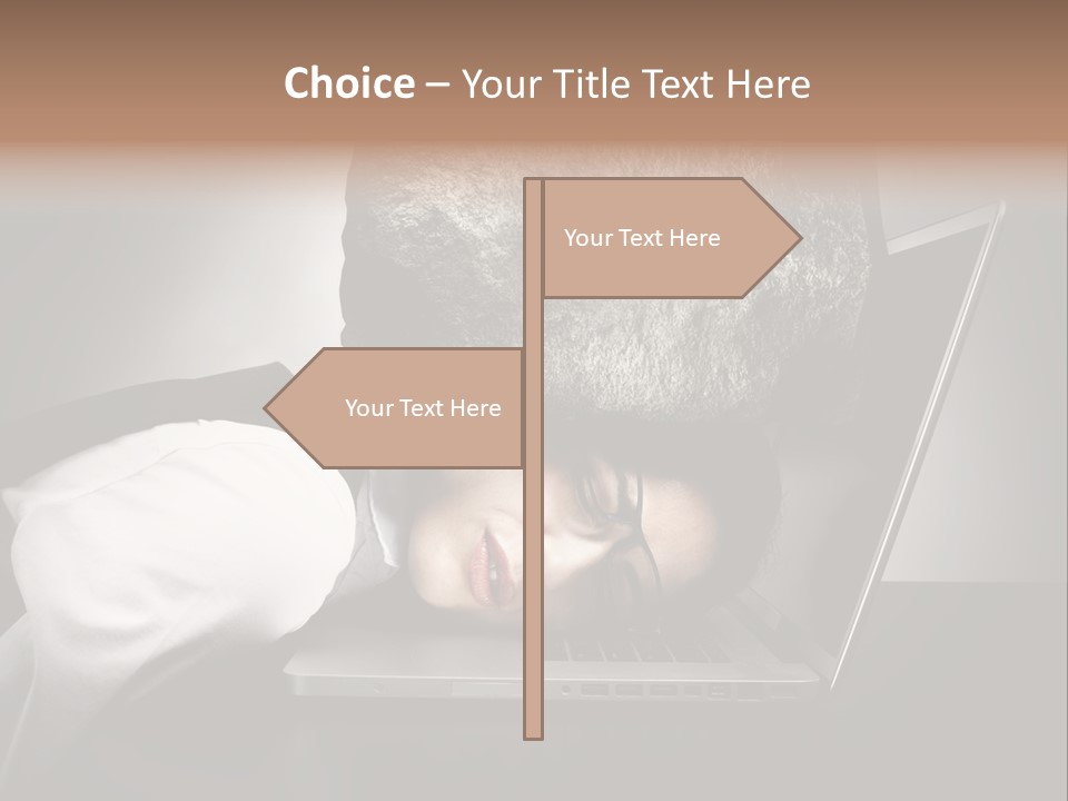 Tension Woman Work PowerPoint Template