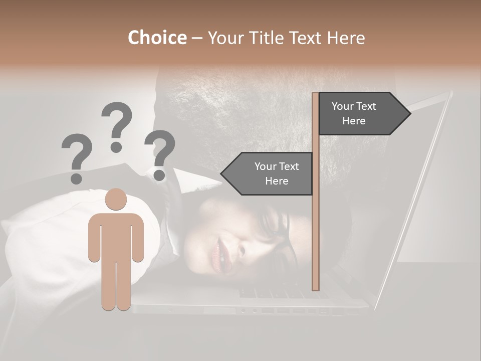 Tension Woman Work PowerPoint Template