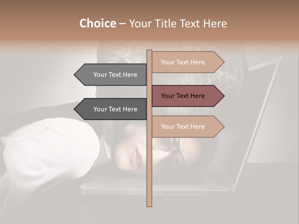 Tension Woman Work PowerPoint Template