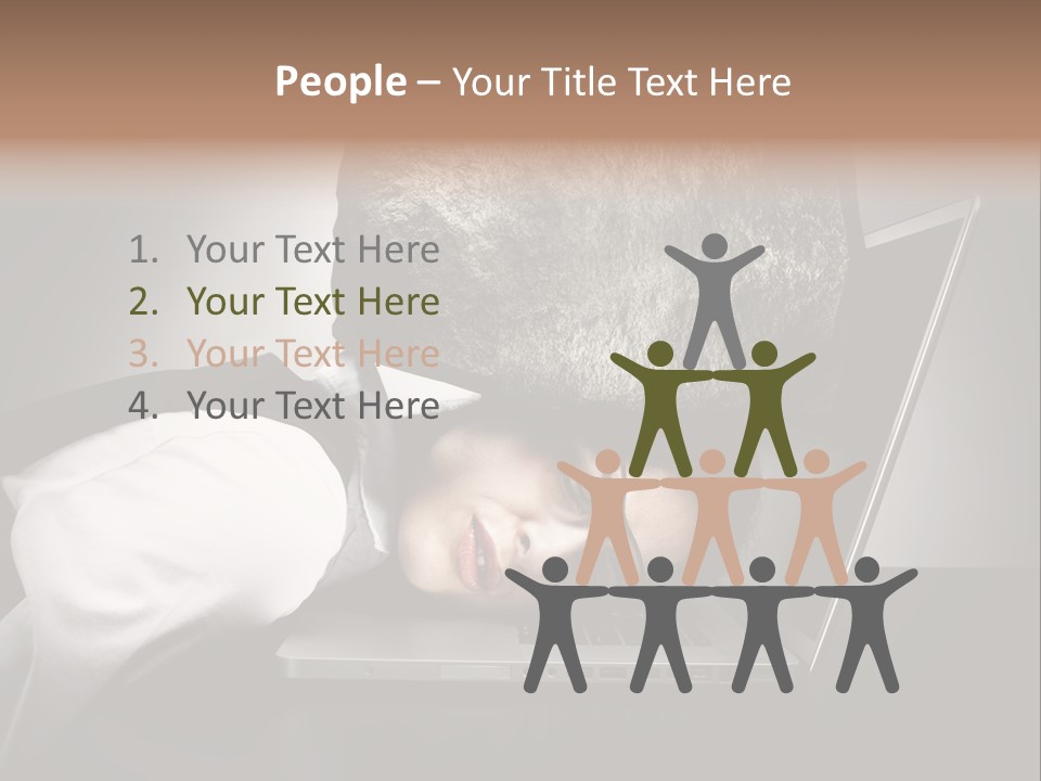 Tension Woman Work PowerPoint Template