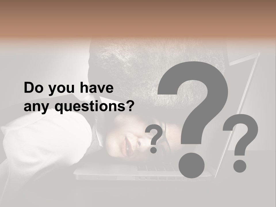 Tension Woman Work PowerPoint Template