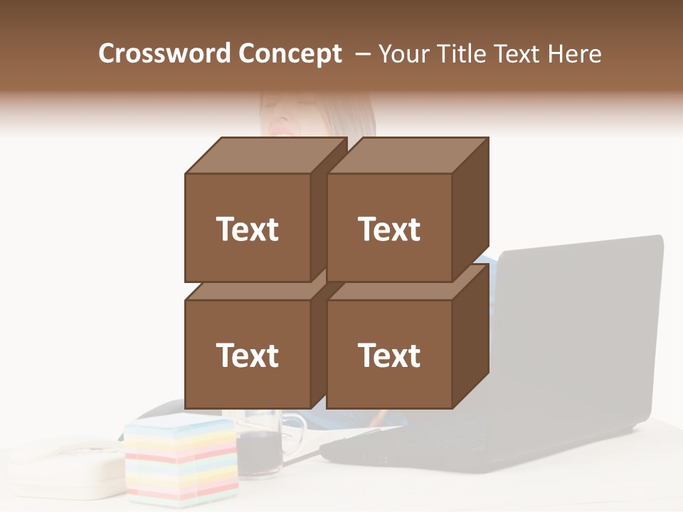 Caucasian Lady Suffer PowerPoint Template