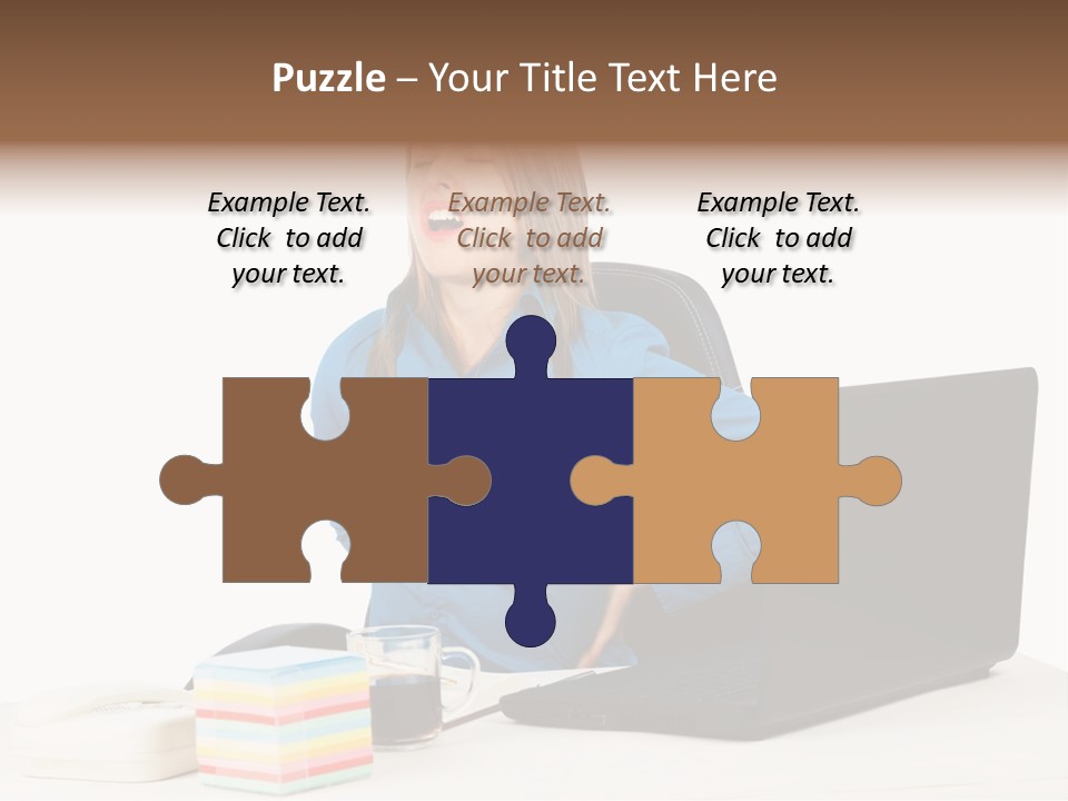 Caucasian Lady Suffer PowerPoint Template