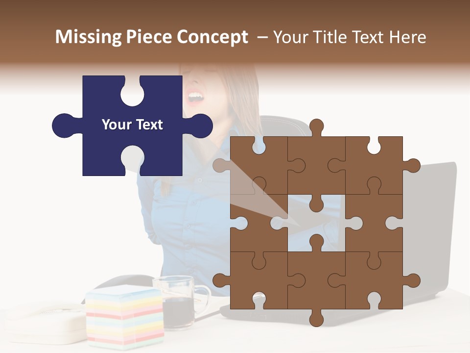 Caucasian Lady Suffer PowerPoint Template