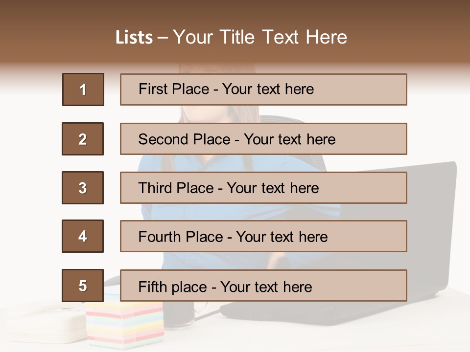 Caucasian Lady Suffer PowerPoint Template