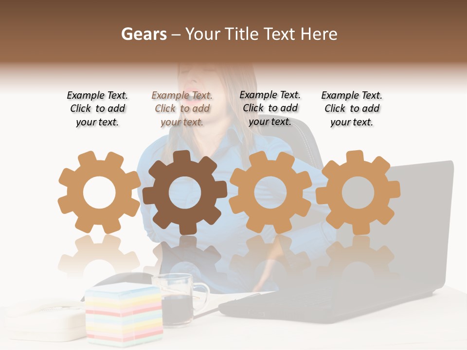 Caucasian Lady Suffer PowerPoint Template