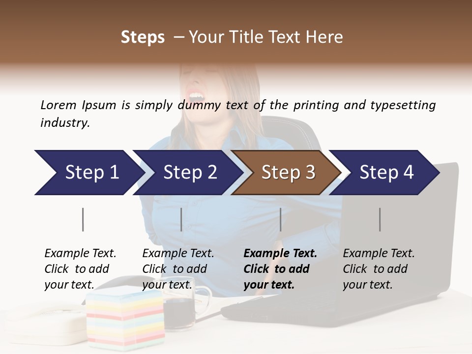 Caucasian Lady Suffer PowerPoint Template