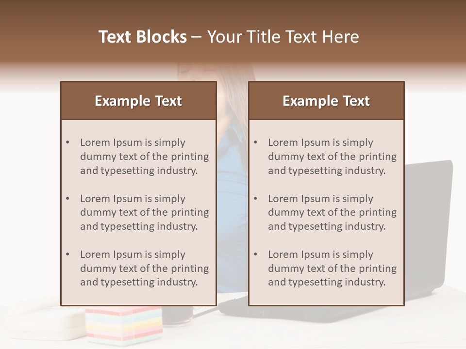 Caucasian Lady Suffer PowerPoint Template