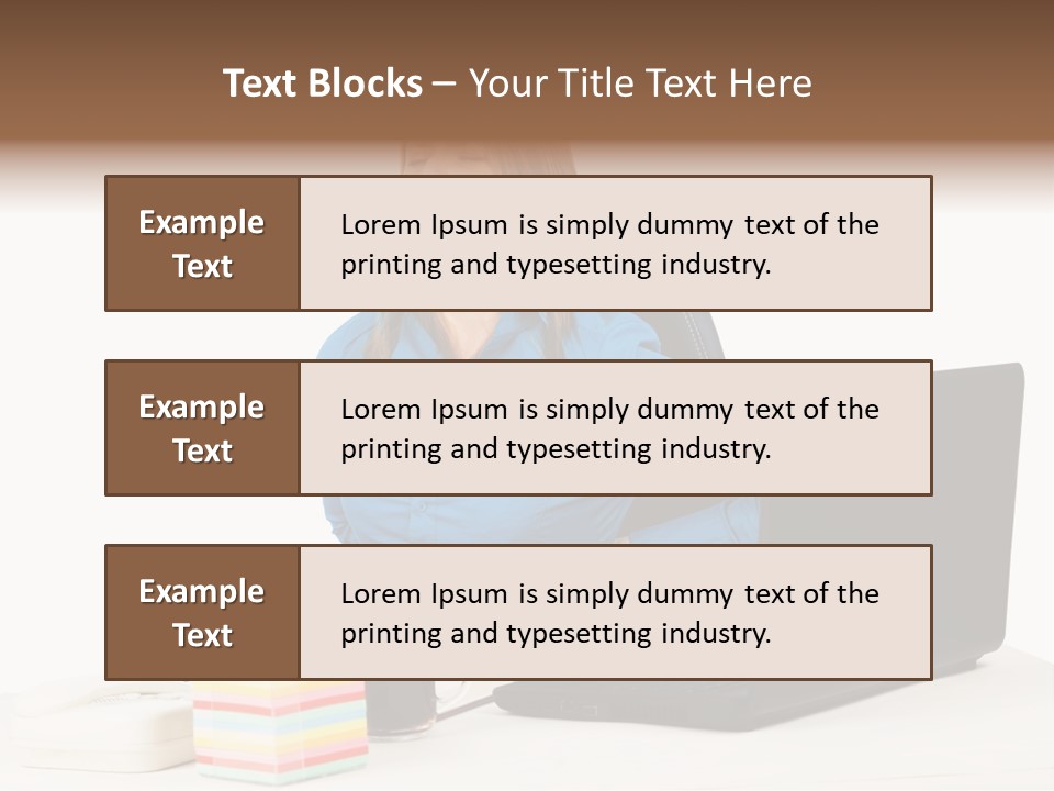 Caucasian Lady Suffer PowerPoint Template