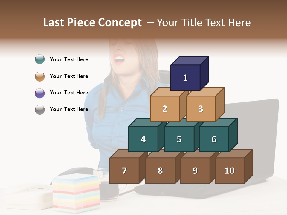 Caucasian Lady Suffer PowerPoint Template