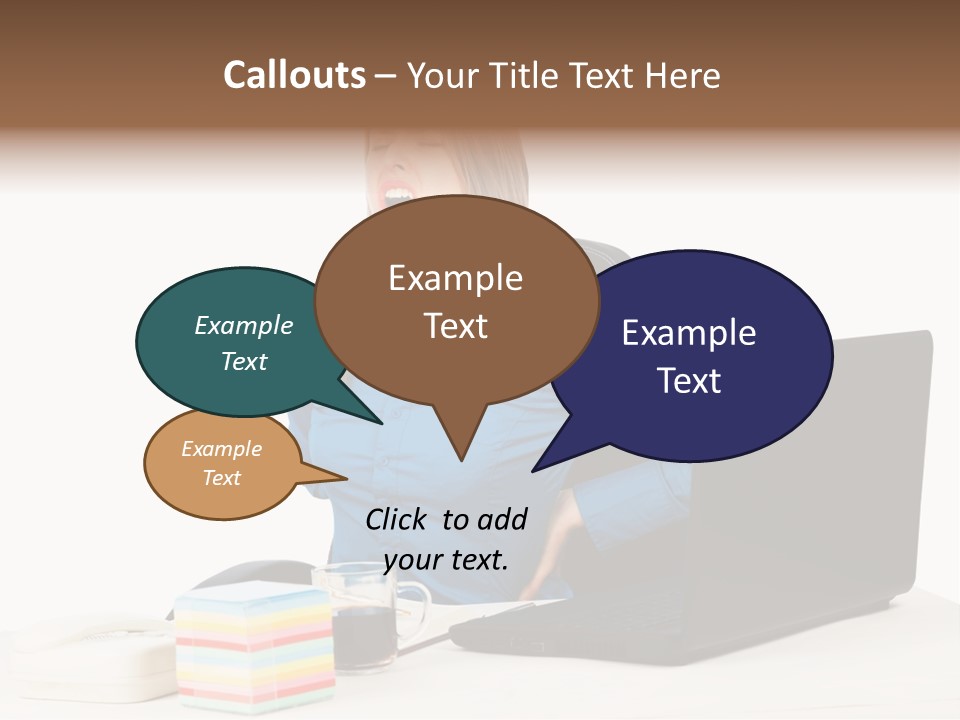 Caucasian Lady Suffer PowerPoint Template