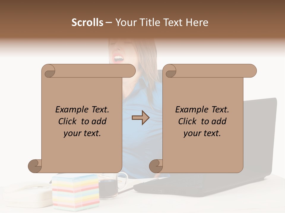 Caucasian Lady Suffer PowerPoint Template