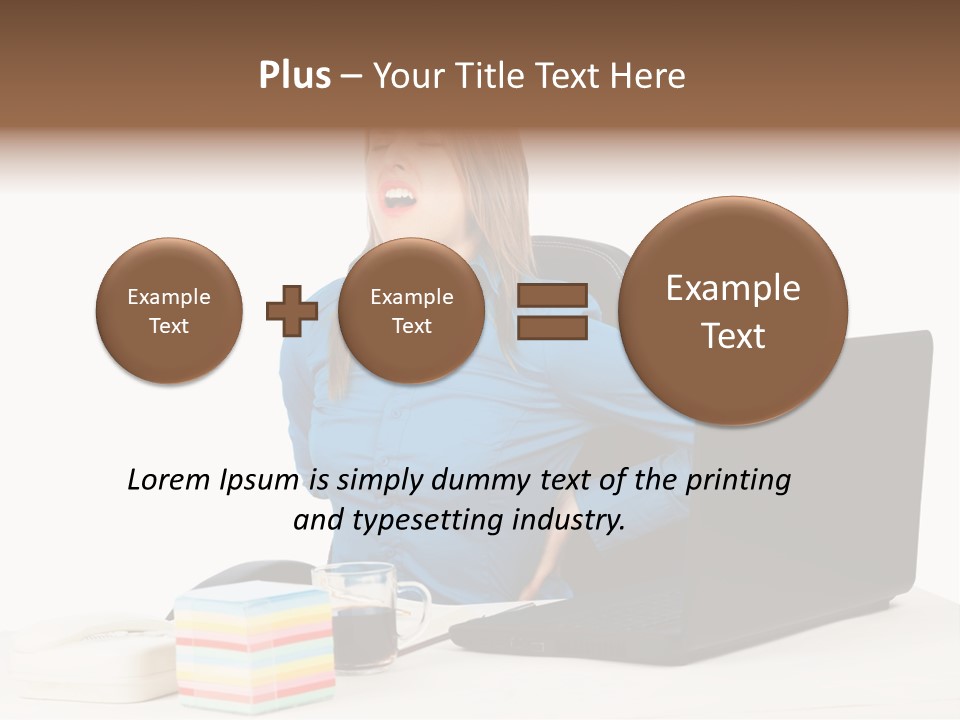 Caucasian Lady Suffer PowerPoint Template