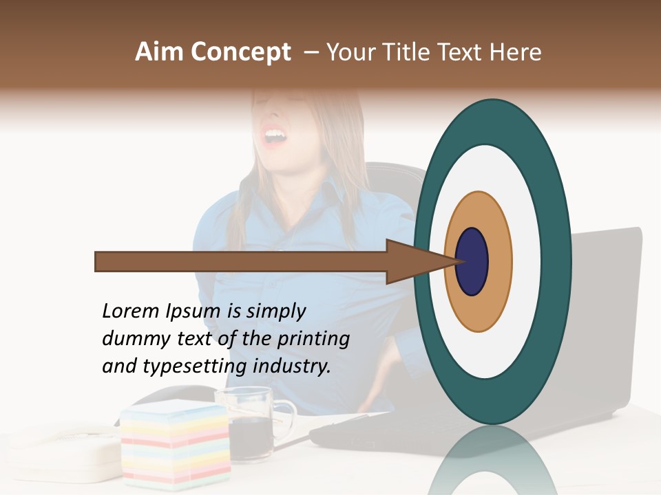 Caucasian Lady Suffer PowerPoint Template