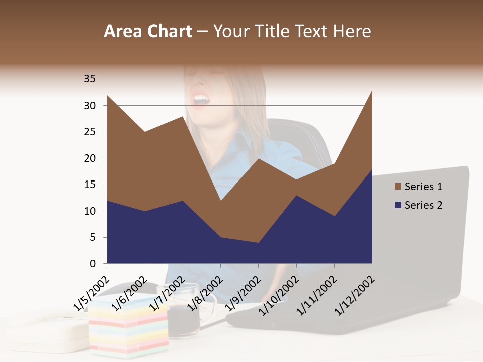 Caucasian Lady Suffer PowerPoint Template