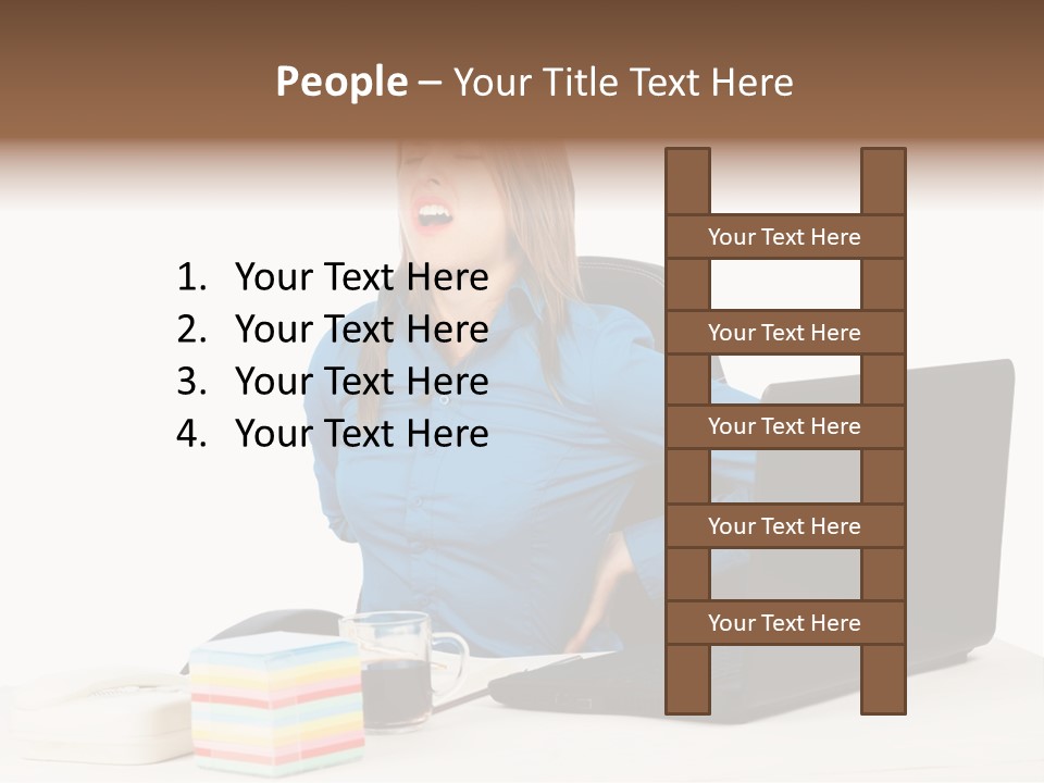 Caucasian Lady Suffer PowerPoint Template