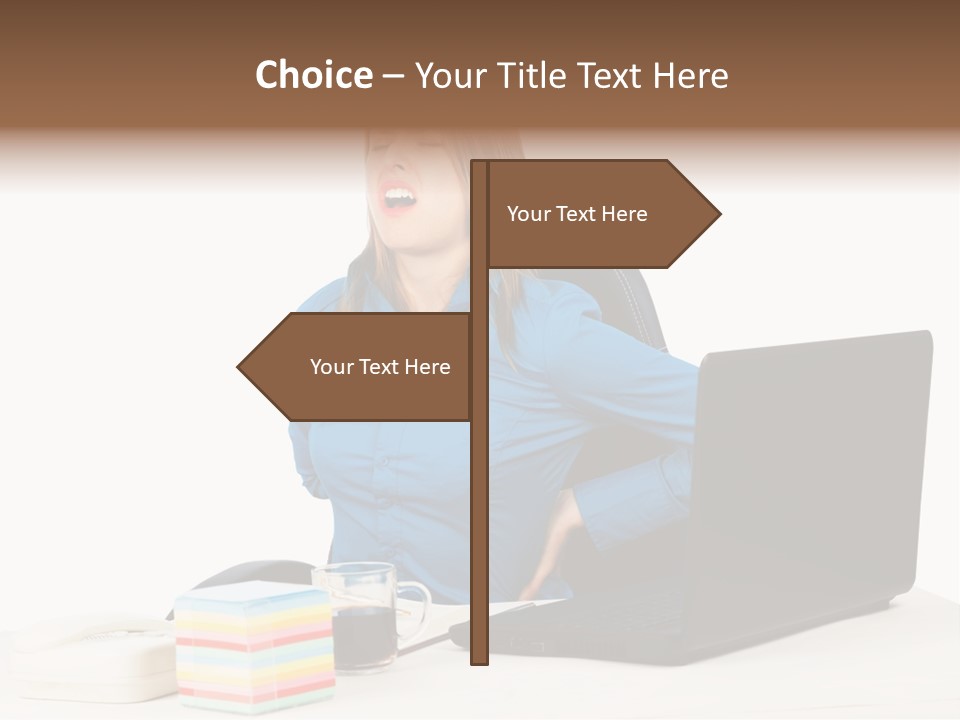 Caucasian Lady Suffer PowerPoint Template