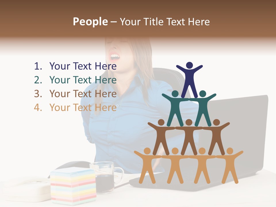 Caucasian Lady Suffer PowerPoint Template