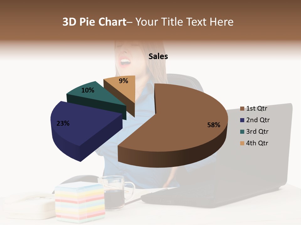 Caucasian Lady Suffer PowerPoint Template
