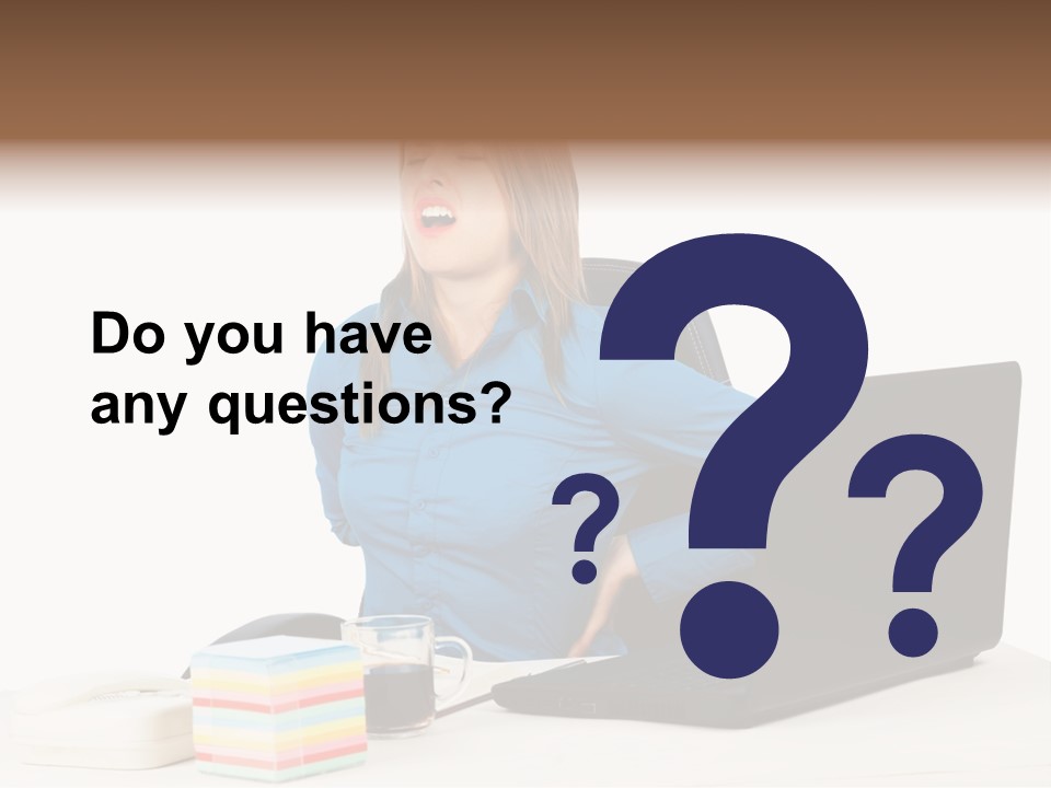 Caucasian Lady Suffer PowerPoint Template