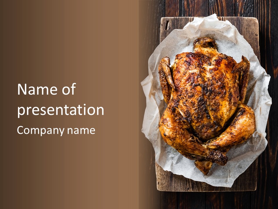 Cooked Cooked Chicken Broiled PowerPoint Template