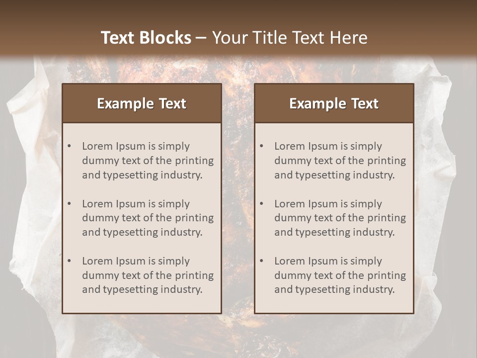 Cooked Cooked Chicken Broiled PowerPoint Template