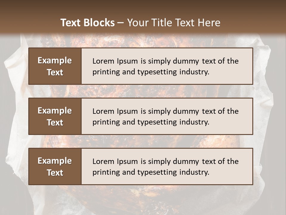 Cooked Cooked Chicken Broiled PowerPoint Template