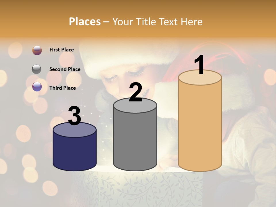 A Woman And A Child Are Looking At A Present PowerPoint Template