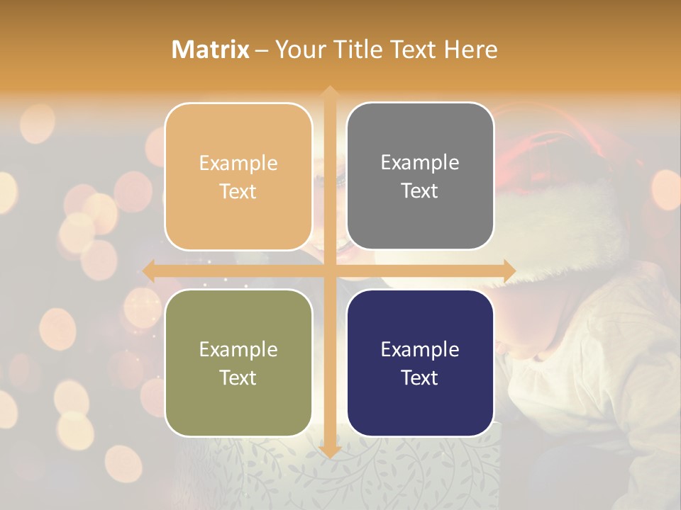 A Woman And A Child Are Looking At A Present PowerPoint Template