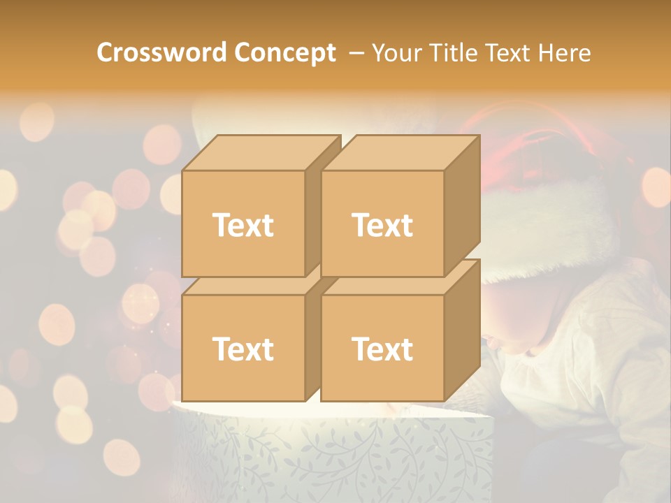 A Woman And A Child Are Looking At A Present PowerPoint Template