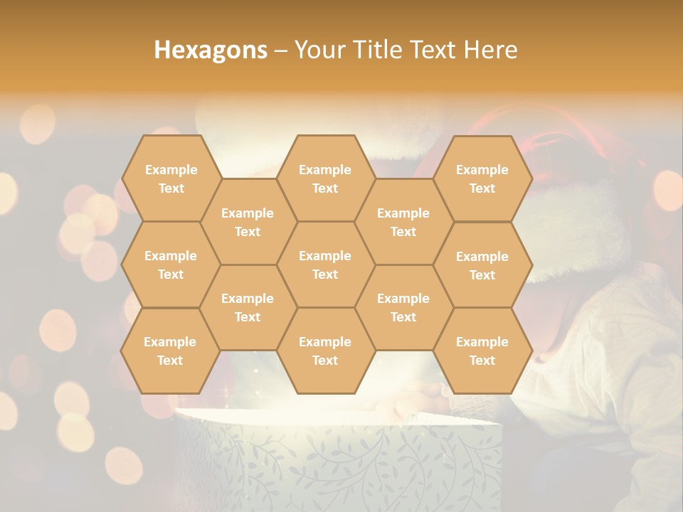 A Woman And A Child Are Looking At A Present PowerPoint Template