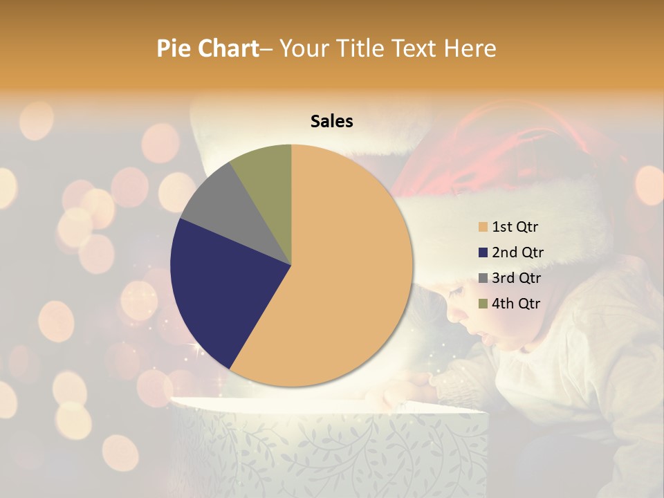 A Woman And A Child Are Looking At A Present PowerPoint Template