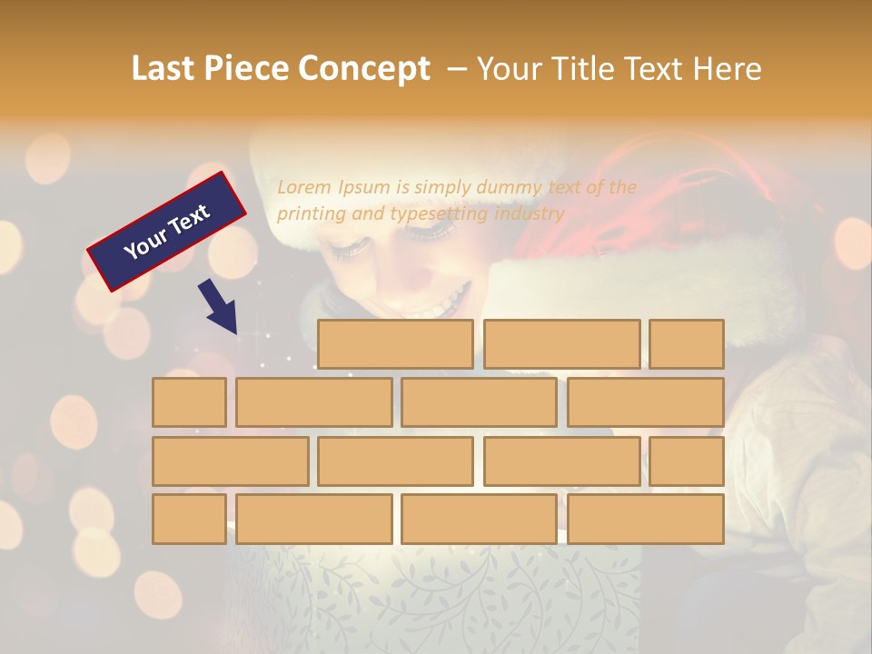 A Woman And A Child Are Looking At A Present PowerPoint Template