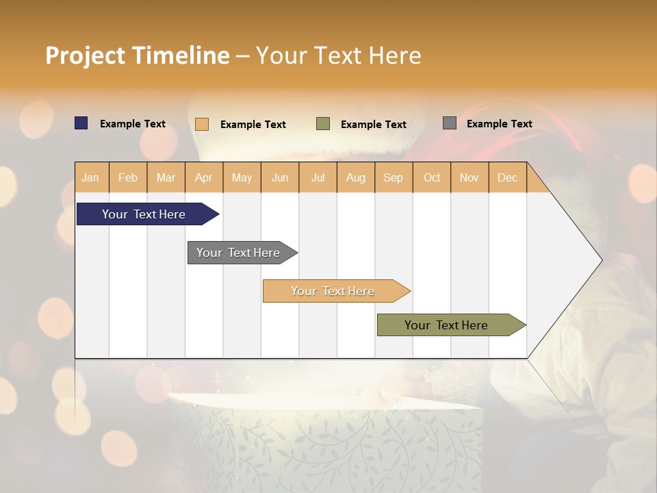 A Woman And A Child Are Looking At A Present PowerPoint Template