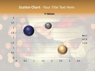 A Woman And A Child Are Looking At A Present PowerPoint Template