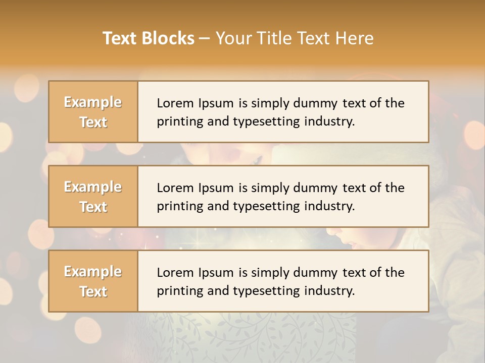 A Woman And A Child Are Looking At A Present PowerPoint Template