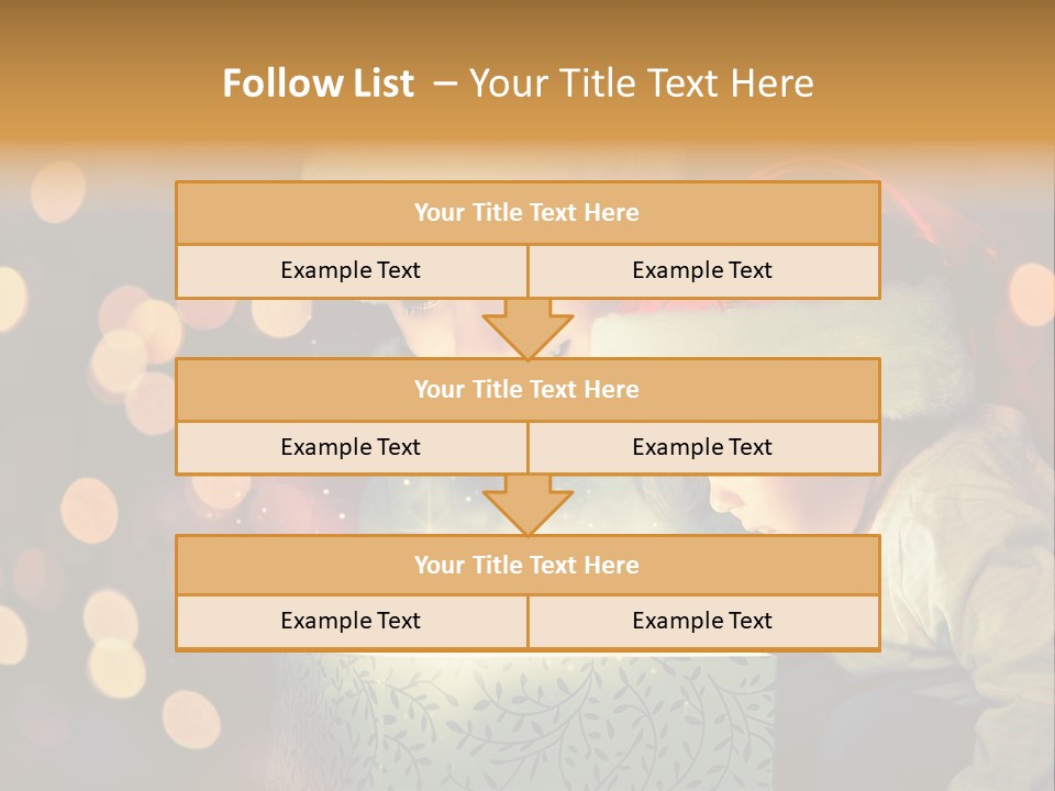 A Woman And A Child Are Looking At A Present PowerPoint Template