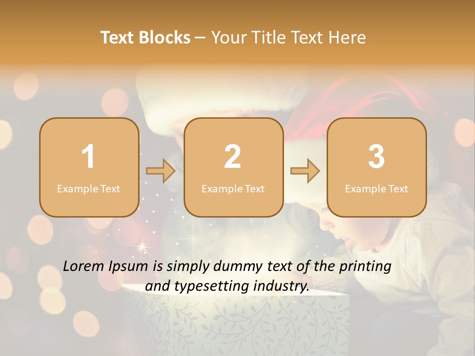A Woman And A Child Are Looking At A Present PowerPoint Template