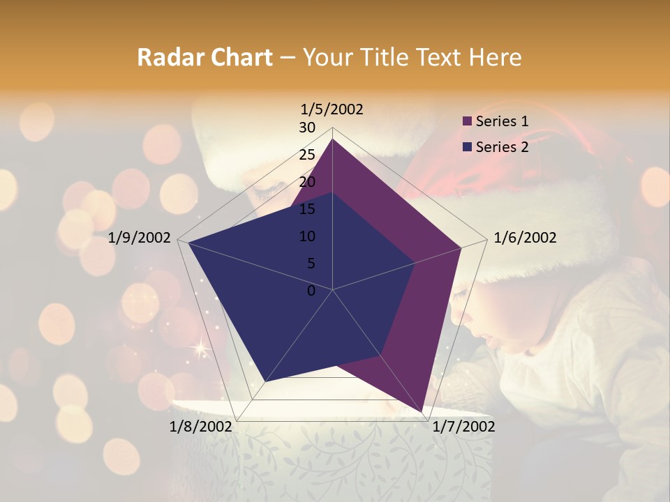 A Woman And A Child Are Looking At A Present PowerPoint Template