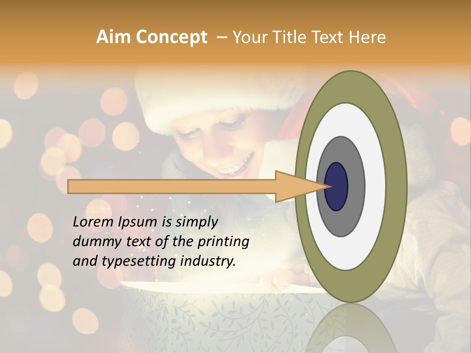 A Woman And A Child Are Looking At A Present PowerPoint Template