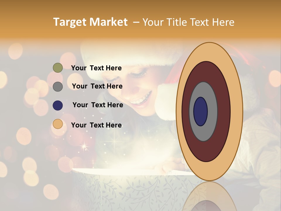 A Woman And A Child Are Looking At A Present PowerPoint Template