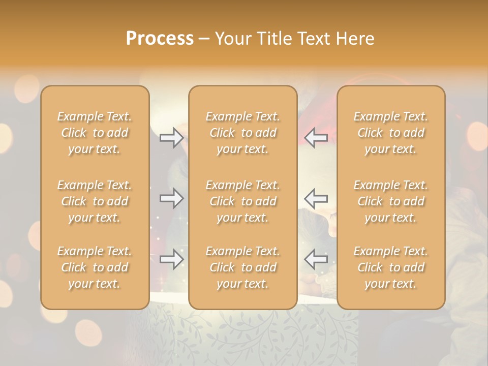 A Woman And A Child Are Looking At A Present PowerPoint Template