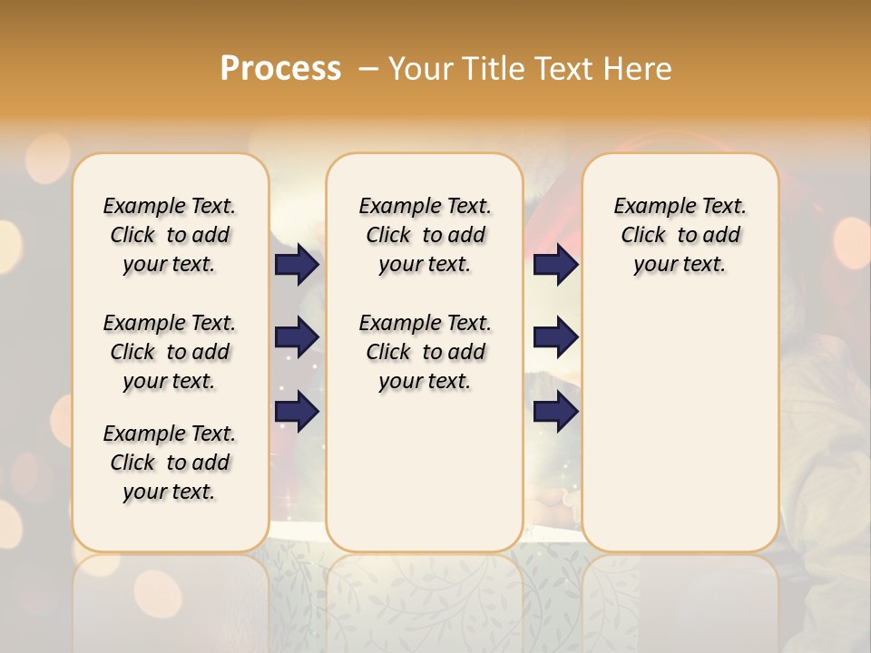 A Woman And A Child Are Looking At A Present PowerPoint Template